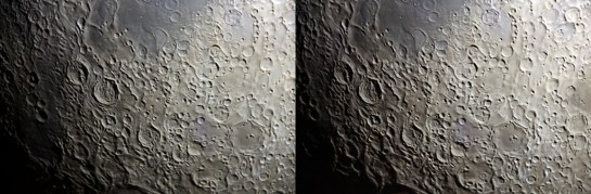 The Moon in Stereo (a model at the Griffith Observatory)